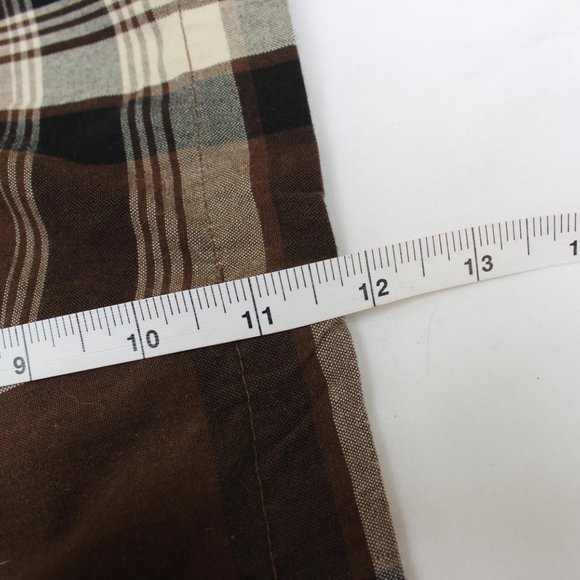 NWOT TEEN BOYS BURNSIDE SHORTS SIZE 18 BROWN PLAID 32" WAIST 11-3/4" INSEAM - Picture 3 of 6